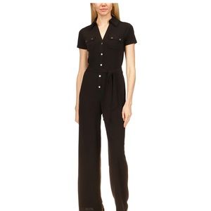Women’s Split Neck Button Down Jumpsuit